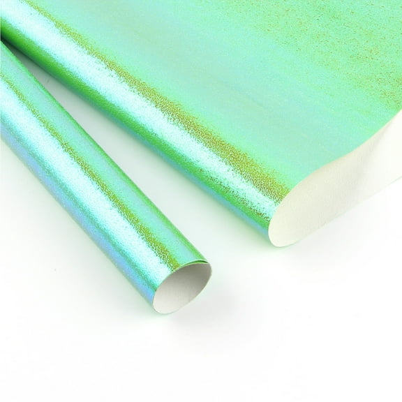 ERTZAE 5Pc Metallic Foil Wrapping Paper,19.69X27.56Iniridescent Green Wrapping Paper Design Scratch-Resistant Holographic Wrapping Paper Home Diy,Heavy Duty Wrapping Paper,Customized Wrapping Paper