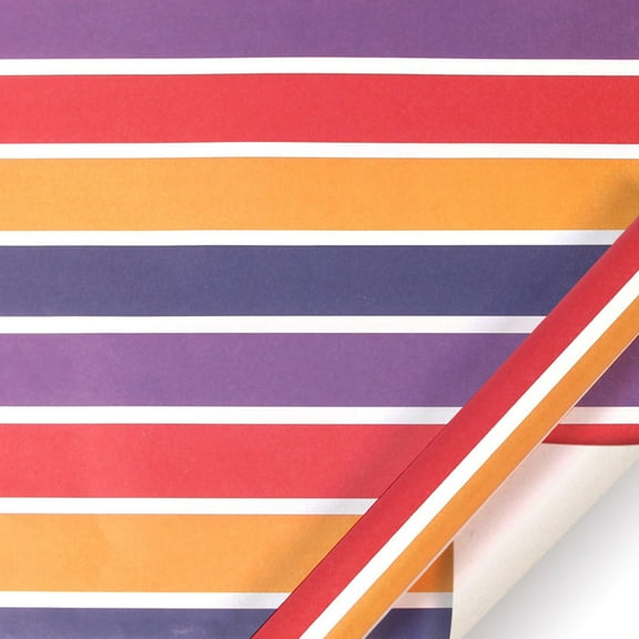ERTZAE 5Pc Reversible Wrapping Paper,19.69X27.56Inbold Horizontal Stripes In Warm Tones Design Premium Multi-Design Wrapping Paper For Holiday Gifts,Dragon Wrapping Paper,Iridescent Wrapping Paper