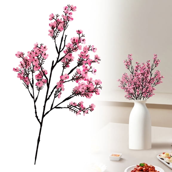 ERTZAE 6Pc Babys Breath Artificial Flower,18.5"Pink Easy-Clean Baby'S Breath Bouquet For Low-Maintenance Decor,Faux Baby'S Breath Bulk Bouquet,Gypsophila Stem,Home Table Decor,Floral Party Decoration