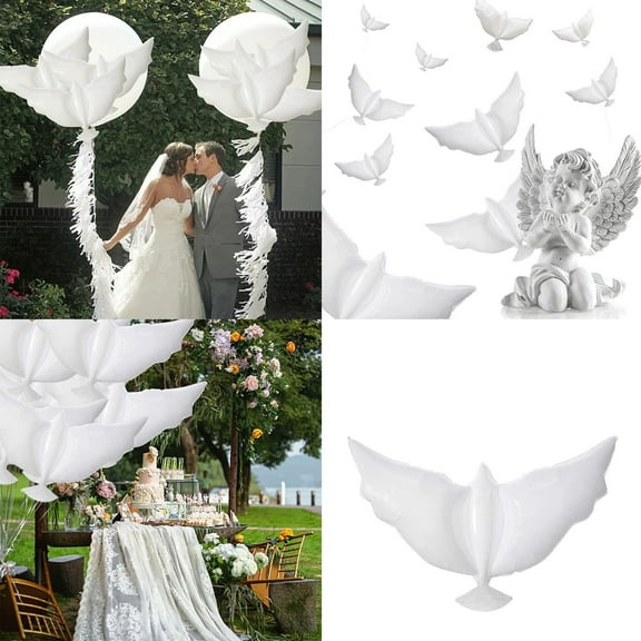 ERTZAE 6Pc Biodegradable Dove Balloon,Memorial Balloon For Release,Celebration Of Life Decor,Funeral Balloon,Remembrance Balloon,Eco-Friendly Tribute Balloon,Personalizable Memorial Balloon