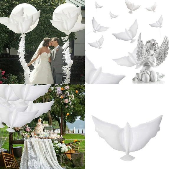 ERTZAE 6Pc Biodegradable Dove Balloon,Memorial Balloon For Release,Celebration Of Life Decor,Funeral Balloon,Remembrance Balloon,Eco-Friendly Tribute Balloon,Personalizable Memorial Balloon