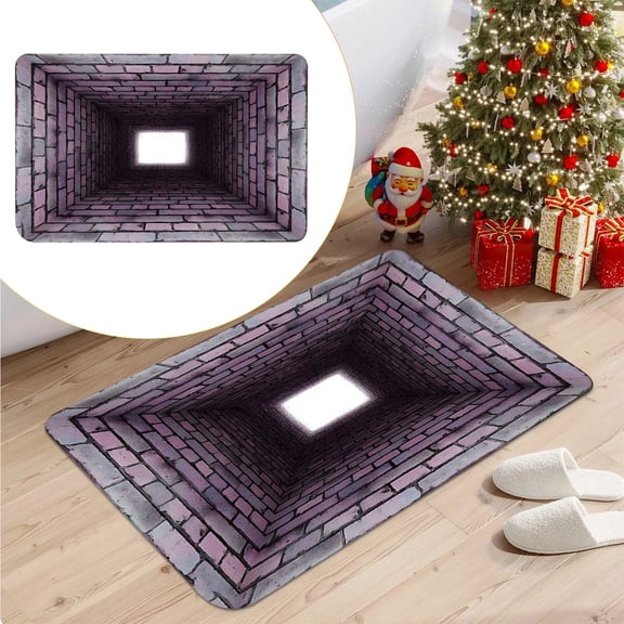 ERTZAE Bottomless Hole 3D Optical Illusion Rug,3D Optical Rug Living Room Area Carpet,15.74X23.62In 3D Visual Trap Illusion Carpet,Fun Area Rug For Family Playroom Pet Zone,3D Rugs Amazon,Trippy Rug