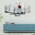 thumbnail image 1 of ERTZAE Canvas Wall Art,Wall Pictures,Canvas Pictures,Living Room Pictures Wall Decor,Canvas Pictures For Wall Decor,5-Piece Unframed Canvas Wall Art,"LOVE" Typography Set for Bedroom Living Room, 1 of 2