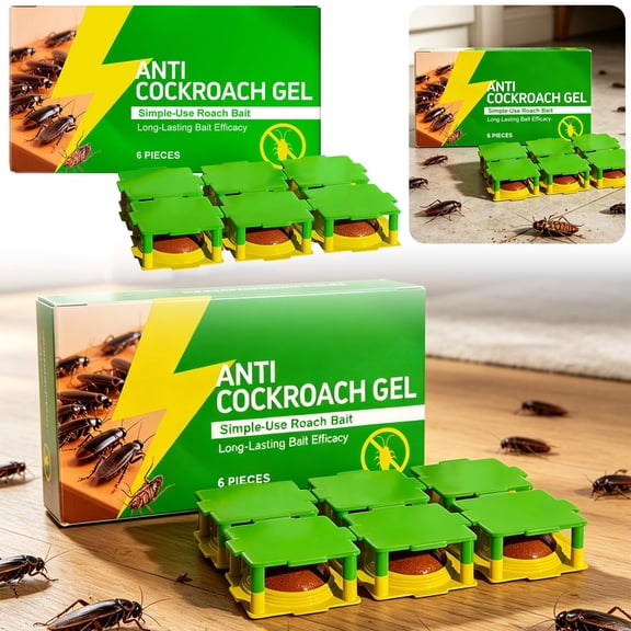 ERTZAE Cockroach Glue Traps Indoor Home for Kitchen and Bathroom Cabinets Corners,6 Pack Sticky Roach Catcher Discs with Mess Free Design,Non-Toxic Insect Trap for Indoor Use