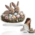thumbnail image 1 of ERTZAE Desktop Standee,Two Bunnies In Nest With Colorful Eggs & Blooms Design,2D Flat Acrylic Standee,Home Office Desk Decor,Creative Bookshelf Ornament,Easter Egg Ornament,Easter Acrylic Ornaments, 1 of 9