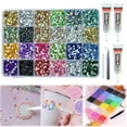 thumbnail image 1 of ERTZAE Diy Glitter Gemstone Craft Kit,Mixed Color Gemstones Glue Tools Set,Jewelry Phone Case Decor Craft,Sparkling Gemstones,Beginner-Friendly Craft Decoration,All-In-One Accessory Making Kit, 1 of 9