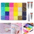 thumbnail image 1 of ERTZAE Diy Glitter Gemstone Craft Kit,Mixed Color Gemstones Glue Tools Set,Jewelry Phone Case Decor Craft,Sparkling Gemstones,Beginner-Friendly Craft Decoration,All-In-One Accessory Making Kit, 1 of 9