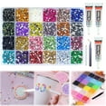 thumbnail image 1 of ERTZAE Diy Glitter Gemstone Craft Kit,Mixed Color Gemstones Glue Tools Set,Jewelry Phone Case Decor Craft,Sparkling Gemstones,Beginner-Friendly Craft Decoration,All-In-One Accessory Making Kit, 1 of 9