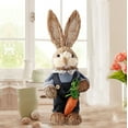 thumbnail image 1 of ERTZAE Easter Straw Bunny Figurines12.6In Weighted Base Straw Bunny Figurine Holiday Home Decor,Sisal Rabbit With Carrot,Spring Home Kitchen Decor,Easter Table Centerpieces,Straw Bunny Rabbit Decor, 1 of 3
