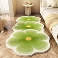 thumbnail image 1 of ERTZAE Floral Bathroom Rug,Green 40X60Cm Non-Slip Flower Floor Mat Washable Entryway Rug,Flower Pattern Bedroom Rug,Soft Plush Fluffy Non-Slip Bedside Floor Mat For Home Decor,Shamrock Bathroom Rug, 1 of 7