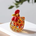 thumbnail image 1 of ERTZAE Glass Chicken Figurine,Modern Home Ornament,Unique Gift Ornament,Artful Animal Display Statue,Orange Art Glass Rooster Figurine 2Inch,Hand-Blown Chicken Collectible for Thanksgiving Decor, 1 of 9