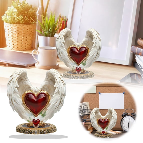 ERTZAE Heart With Angel Wings Acrylic Sign,Sentimental Gifts,Mothers Day Gifts For Mom,Best Mothers Day Gifts 2026,Home Decor Gifts For Mother,Birthday Presents For Mom,Decor For Home Office Desk
