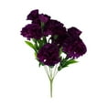 thumbnail image 1 of ERTZAE Home Table Centerpiece,Birthday Floral Table Ornament,Tabletop Floral Bouquet Display,Home Decor Floral Spray,Purple 11-Head Artificial Carnation Bunch 12Inch,for Wedding or Mother's Day Gift, 1 of 8
