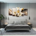 thumbnail image 1 of ERTZAE Large Wall Art,Wall Painting,Kitchen Wall Decor,Dining Room Wall Decor,Wall Art And Framed Decor For Living Room,5-Piece Framed Canvas Wall Art,Beige Orchid Painting Set for Neutral Decor, 1 of 5