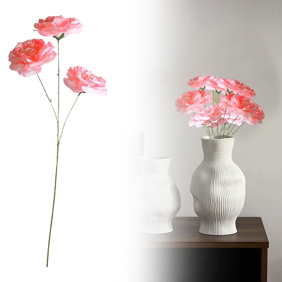 ERTZAE Lovely Ranunculus Bouquets,Reusable Decorative Blooms,Full Petal Decorative Floral Picks,3-Head Large Martin Rose Artificial Stem,Dusty Pink 26"Faux Flower for Wedding Hall,Photography Prop