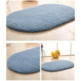 thumbnail image 1 of ERTZAE Luxury Fluffy Rugs,Gray 23.62X15.74In Absorbent Non-Slip Bath Mat Oval Plush Rug,Faux Fur Dorm Room Rug,Ultra Soft Fluffy Shaggy Carpet For Bedroom Chair Side Decor,Fuzzy Rugs For Living Room, 1 of 4