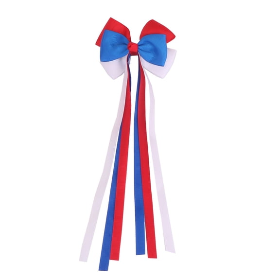 ERTZAE Patriotic Ribbon Bow,10" Stripe String Stars Tree Topper Bow,4Th Of July Decorations,Wreath Bow For Front Door,Red White Blue Independence Anniversary Memorial Day Party Supply,Americana Decor