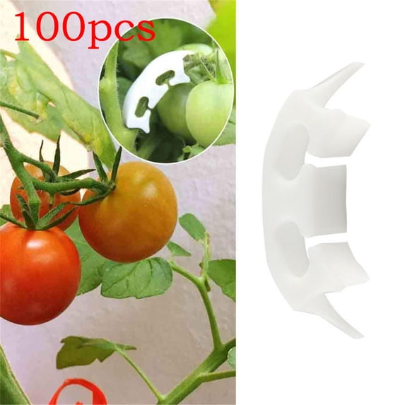 ERTZAE Plant Bender,Tomato Branches Bender,Bending Clips,Plant Trainer,Low Stress Training,Plant Branches Bender,Plant Training Clips,Plant Wall Clips,White 1.57in 100Pcs Vegetable Support Clip