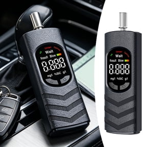 ERTZAE Portable Breathalyzer Tester with LCD Display and 5 Mouthpieces,USB Rechargeable Digital Alcohol Detector for Car Home Party,Quick Response Pocket Breath Tester