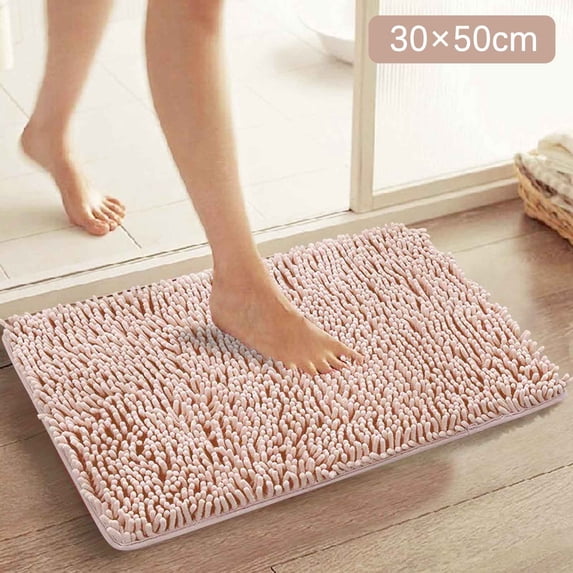ERTZAE Quick Dry Machine Wash Bathmat,30×50Cm Camel Snow Non-Slip Quick-Absorbing Rug Soft Mat,Classic Chenille Bathroom Rug,Non-Slip Soft Absorbent Quick Dry Washable Mat,Bathroom Decor,Bath Mat