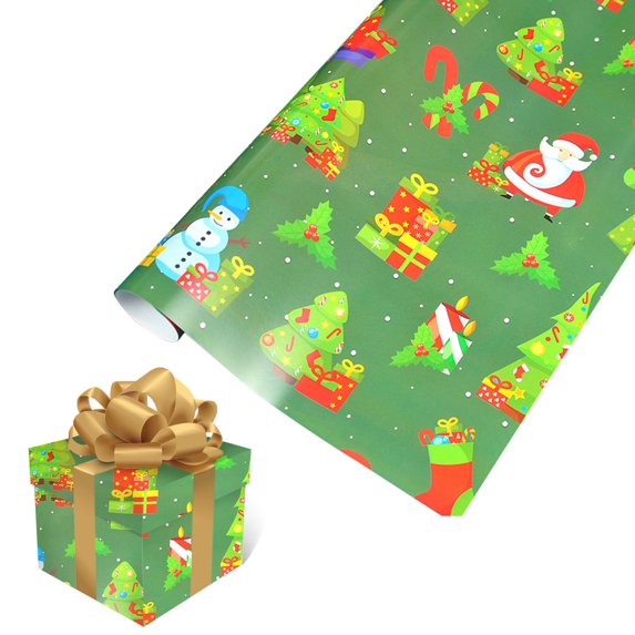 ERTZAE Reversible Christmas Gift Wrap,Festive Holiday Paper,Dual-Pattern Wrapping Sheet,Xmas Party Packaging,Premium Holiday Wrap,Celebration Gift Cover,Festive Wrapping Paper,Holiday Gift Sheet