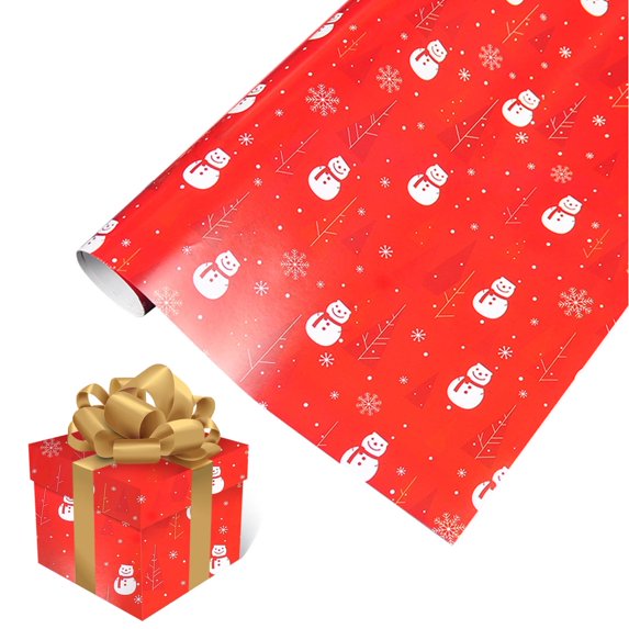 ERTZAE Reversible Christmas Gift Wrap,Festive Holiday Paper,Dual-Pattern Wrapping Sheet,Xmas Party Packaging,Premium Holiday Wrap,Celebration Gift Cover,Festive Wrapping Paper,Holiday Gift Sheet