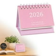 thumbnail image 1 of ERTZAE Supplies,2026 Mini Desk Calendar Mini Standing Calendar 2026 Flip Calendar For Desk 2026 Standing Flip Desktop Calendar Desk Calendar Planner Office Calendar For,Gifts For Her Pink, 1 of 9