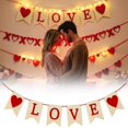 thumbnail image 1 of ERTZAE Valentines Day Decor,118" Red Love-Themed Burlap Banner To Enhance Romantic Background Displays,Pre-Assembled Heart Garland Banner,Romantic Decor For Valentine'S Day Wedding,Romantic Accent, 1 of 9