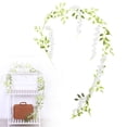 thumbnail image 1 of ERTZAE White 74.8" Wisteria Vines Silk,Artificial Flowers,Wisteria Vines Hanging Flowers Silk Wisteria String For Home Garden Party Wedding Decor,Wedding Arch Floral Party Garden Ceremony, 1 of 8