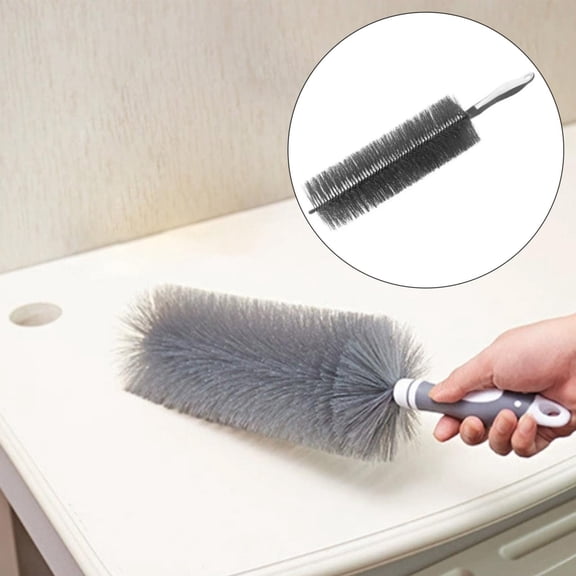 ERTZAE fan cleaner brush,Gray bendable fan duster,durable crevice dust collector,reusable microfiber dust remover,household cobweb duster,portable cleaning tool,18.89",for box fan air vents