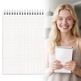 thumbnail image 1 of ERTZAE steno books,top spiral notebooks,Clear Plastic Cover,A5 Graph 40 sheets flip notebook,Daily note taking,Portable Writing notebook,office writing memo pads,Birthday Gift Notebook,Smooth Writing, 1 of 9
