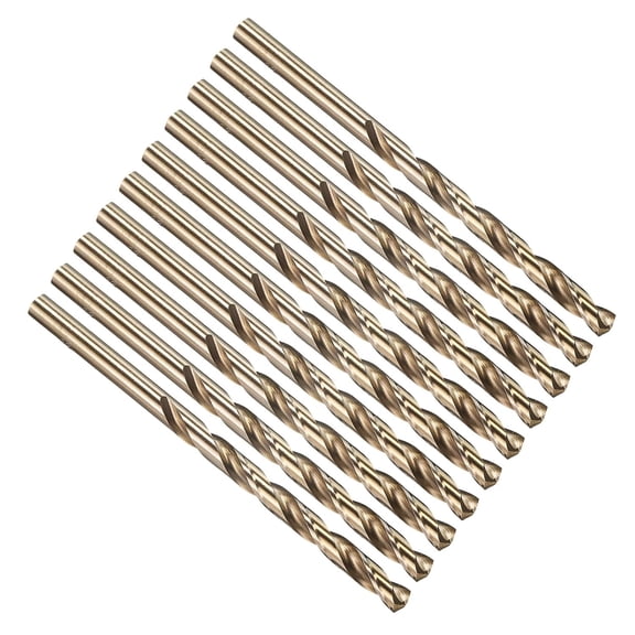 ERUCND-#11 Drill Bit, Micro Number Small Bits 4341 High-Speed Steel 135 Gold Finish for Soft Thin Metal Steel Wood Acrylic - 10 Pack