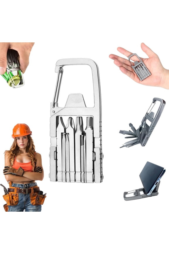 -12 in 1 Mini Multi Tool, Portable Keychain Multitool, Needle Nose Pliers, Bottle Opener, Keychain Multitool Tool Compact Pocket Size for Outdoors Camping