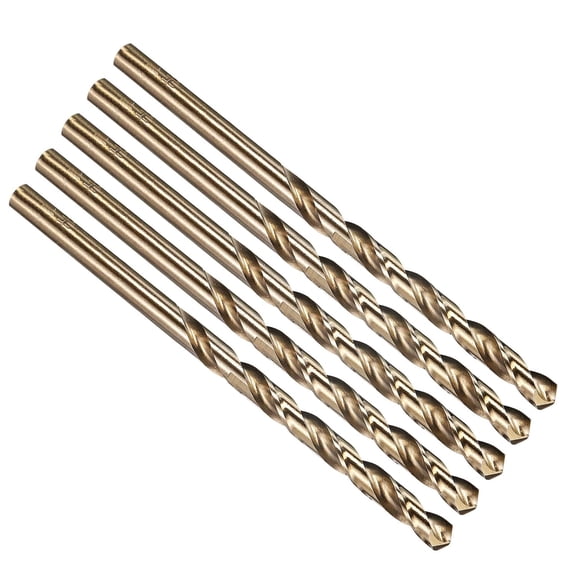 ERUCND-#14 Drill Bit, Micro Number Small Bits 4341 High-Speed Steel 135 Gold Finish for Soft Thin Metal Steel Wood Acrylic - 5 Pack