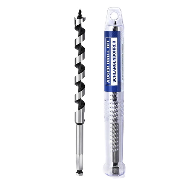 ERUCND-15/32 inch X 9 inch Auger Bit for Wood, 12x230mm Hex Long Auger Drill Bit for Wood, Hard Wood,Ship, Composite Materials, Drywall and DIY Projects