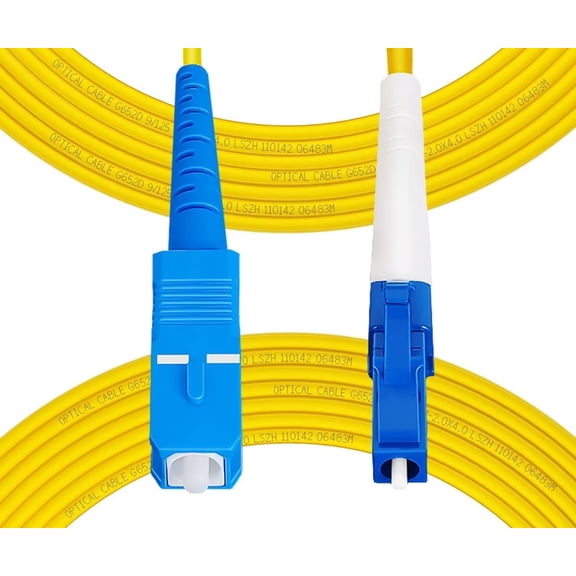 ERUCND--1m(3ft) OS2 SC to LC Fiber Patch Cable, Single Mode, Simplex, Length Option: 0.5M(1.6ft)-100m(328ft) 9/125m 2.0mm Diameter Fiber Optic Cable, OS1/OS2 Compatible