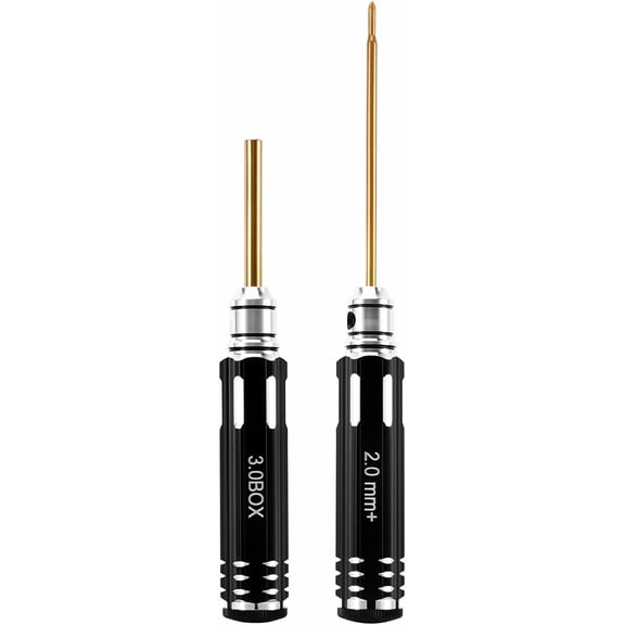 ERUCND-2.0mm+ Phillips Screwdriver 3.0mm Hex Nut Driver, RC Tool Kit for 1/30 Axial SCX30