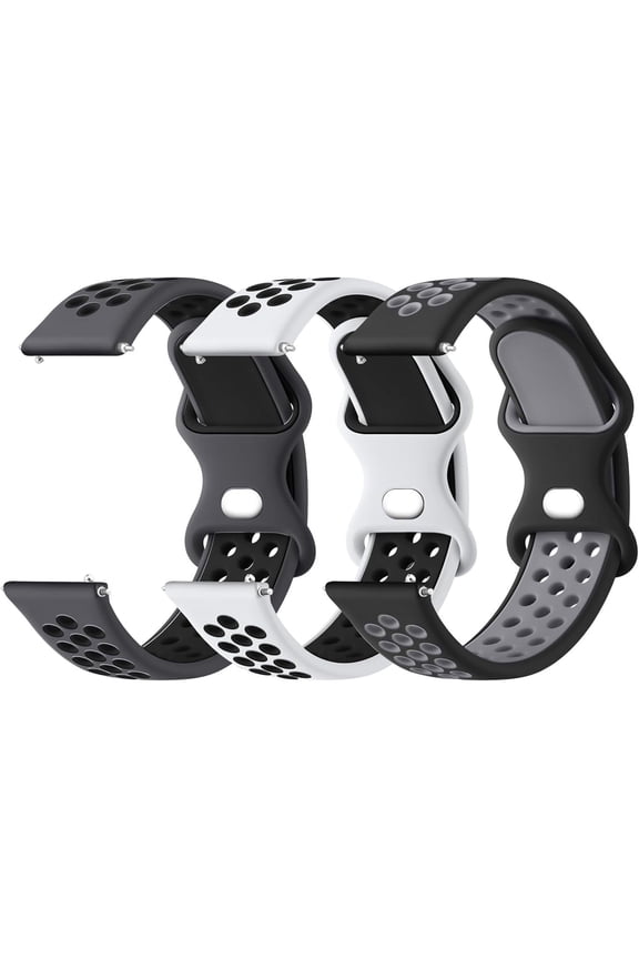 -20mm 22mm Silicone Watch Bands Quick Release Replacement Wristband, Soft Silicone Rubber Sport Watch Strap for Women Men