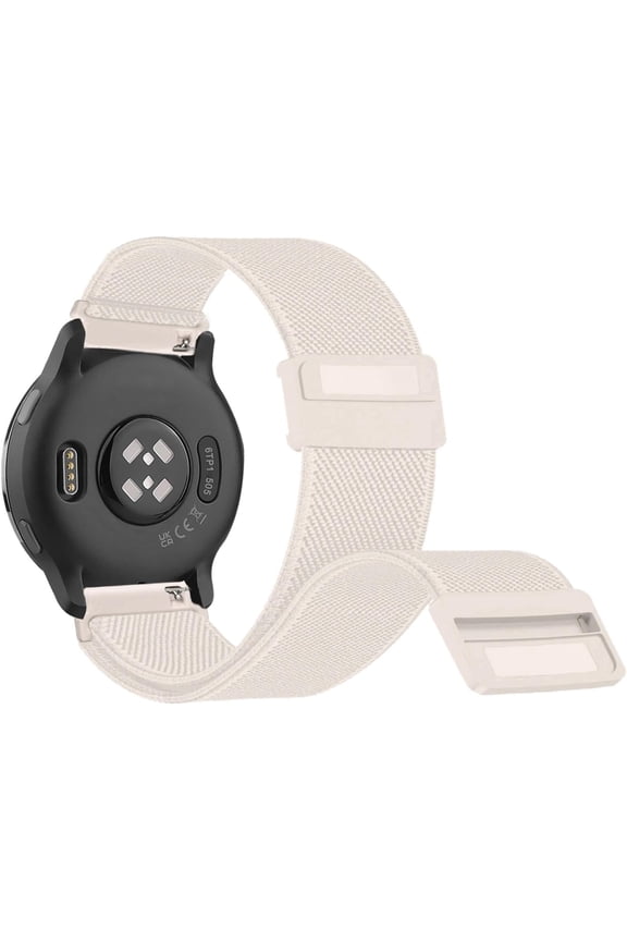 -20mm Elastic Watch Band with Magnetic Closure for Vivoactive 6 / Venu Sq/Venu 2 Plus, Loop Soft Nylon Lightweight Stretchy Wristband Strap for Vivomove Sport/Vivoactive 5