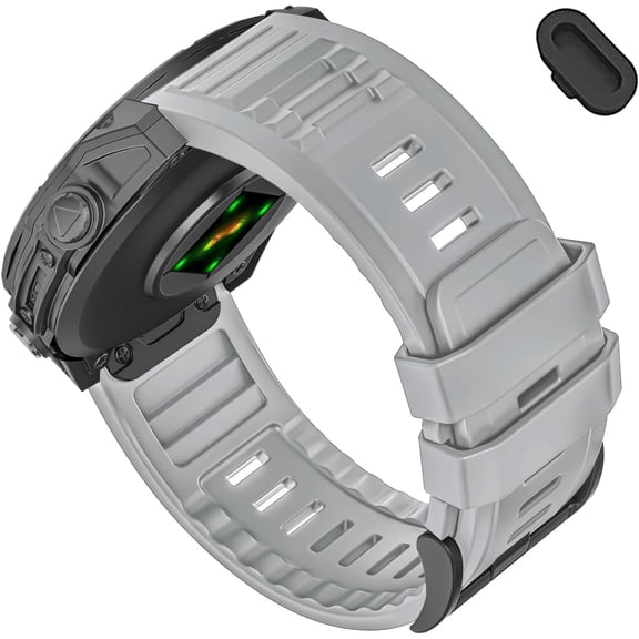 ERUCND-26mm Quickfit Silicone Watch Bands Compatible with Garmin Fenix 8 Pro/quatix 8 51mm/Fenix 7X/7X Pro/6X/6X Pro/5X/5X Plus/3 HR/Enduro 3 2/Descent Mk3i 51mm/Mk2i/Tactix 8/7 pro/epix Pro 51MM