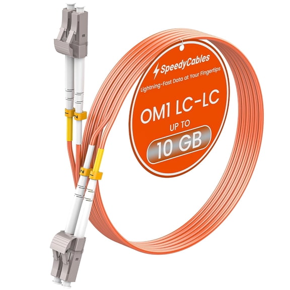ERUCND-- 2M/7ft OM1 LC to LC Fiber Patch Cable - 1G/10GB Duplex 62.5/125um Multimode Fiber Optic Cable Cord LSZH Orange
