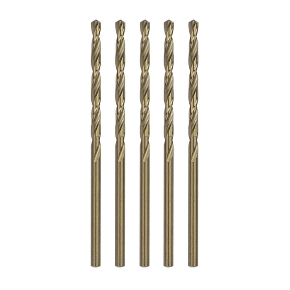 ERUCND-3/32 Inch Cobalt Drill Bit Set 5pcs for Metal, Steel, Hard Metal, Cast Iron (3/32 x 2-1/4")