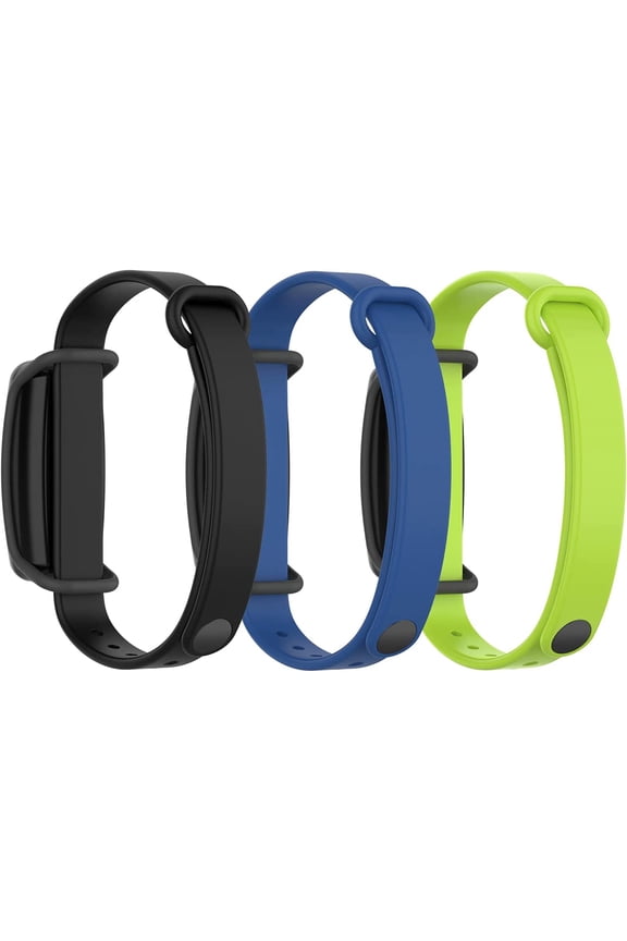 -(3 Pack Silicone Band for Bond Touch Bracelet band bandscompatible bond touch replacement bands (Black+Dark blue+Lime)
