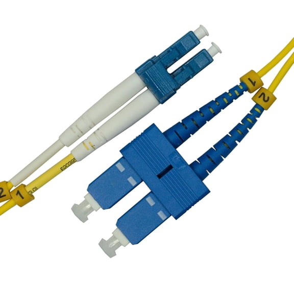 ERUCND-- 3ft / 1M LC to SC Fiber Patch Cable - Duplex - SC to LC Single Mode Fiber Cable - LSZH SM OS2 Optical Patch Cord - Built for Professionals