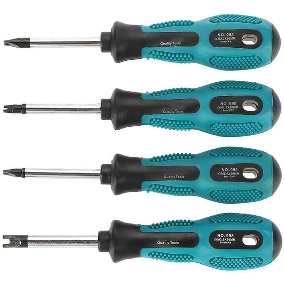 ERUCND-4Pcs U Fork Magnetic Precision Triangle Head Screwdriver Set Multifunctional Hand Tool Kit U Type Screwdriver Driver Tool Kit