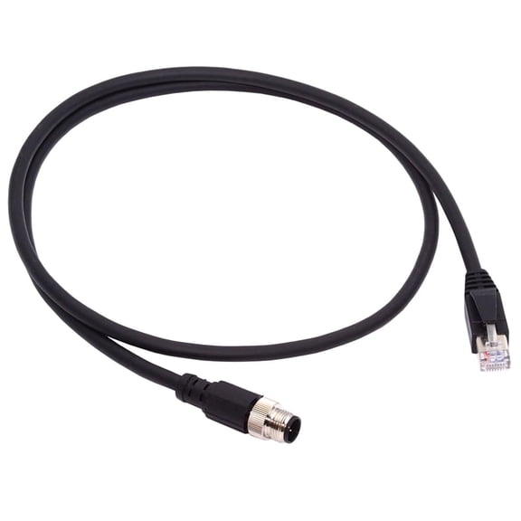 ERUCND-4Pin Male M12 Type-D D-Coded to RJ45 Cat5e Male Cable LAN Ethernet Network Industrial Applications IP67 Patch Cord