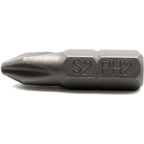 ERUCND-50 pc PH2 Phillips #2 Screwdriver Impact Ready 1 Inch Length Insert Bits Hex Shank with Quick Release Slot