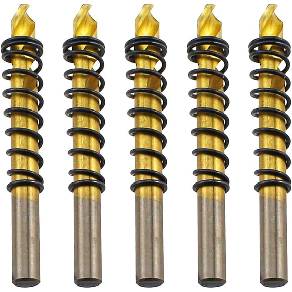 ERUCND-5PCS Gold Steel Hole Saw Pilot Drill 15/64 Inch Locating Drill Bits Drill for Hole Punch Suitable for Hard Metals Stainless Steel Plate Square Tube