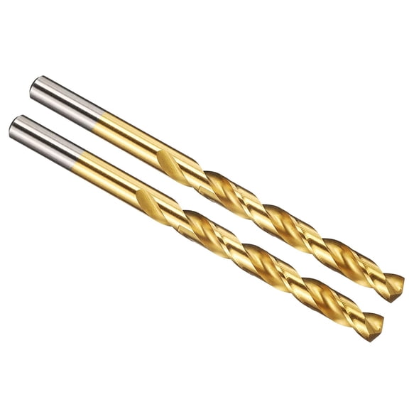 ERUCND-6.8mm Drill Bit, Jobber Straight Shank M2 High-Speed Steel 135 Titanium Nitride (TiN) Coated for Stainless Steel Hard Metal - 2 Pack