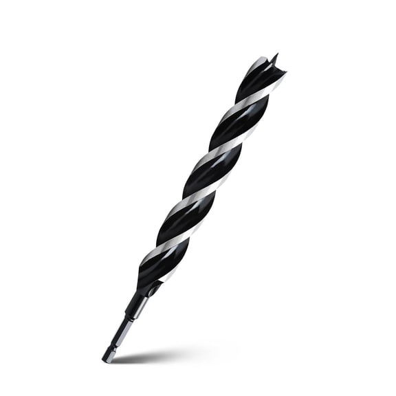 ERUCND-7/8" x 10" Auger Drill Bit for Wood, Hex Shank Tri Flute Ship Auger Long Drill Bit for Soft and Hard Wood,Tree Stump,Plastic,Drywall and Composite Materials
